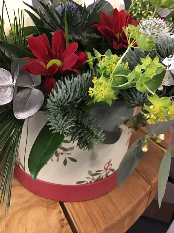 White and Silver Hatbox